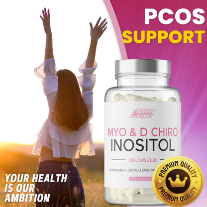 Myo-Inositol & D Chiro Inositol - Supports Women with PCOS -120 Capsules - Promotes Freak AthleticsBuy Supplements Australia