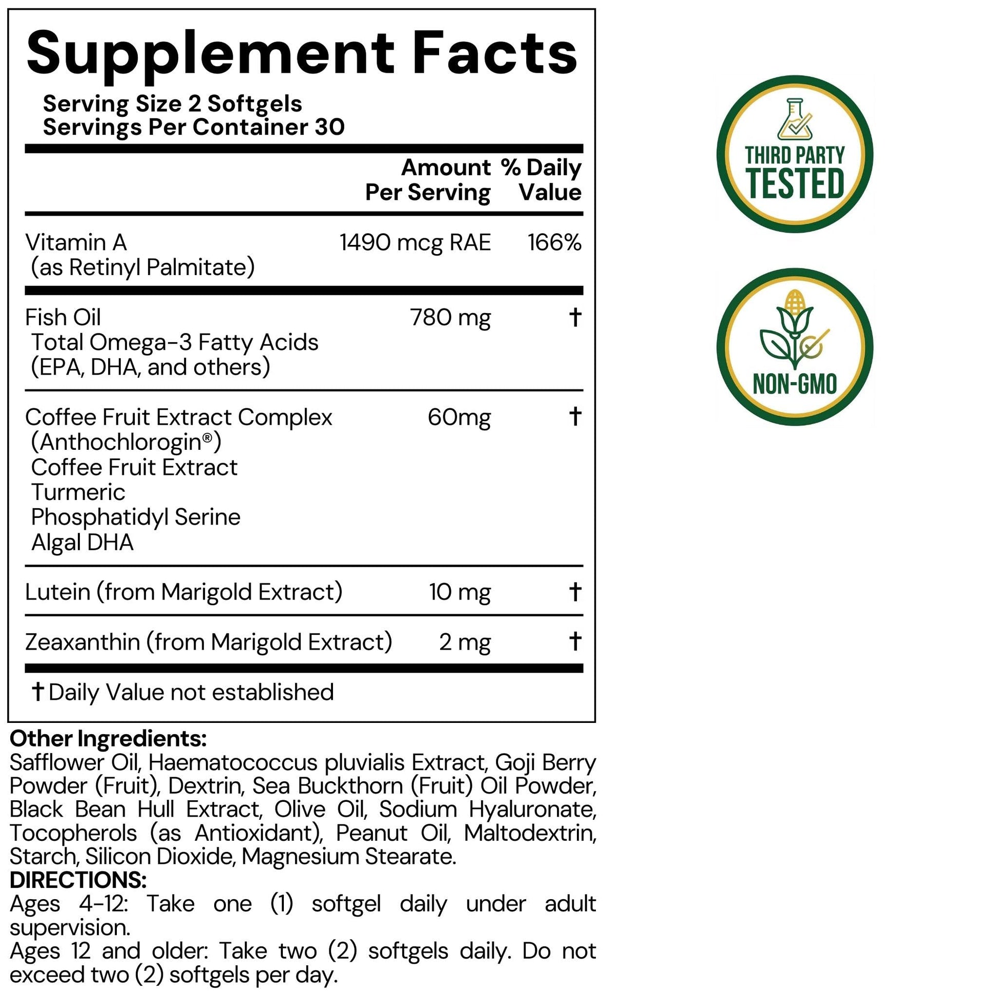 LYTTON EyeQ Duo Digital Eye & Focus Support – Patented Anthochlorogin for Brain-Eye Connection, Promotes Ocular Vitality – Rapid Visual Comfort & Natural Formula for Screen Users, 60 Softgels LYTTONBuy Supplements Australia