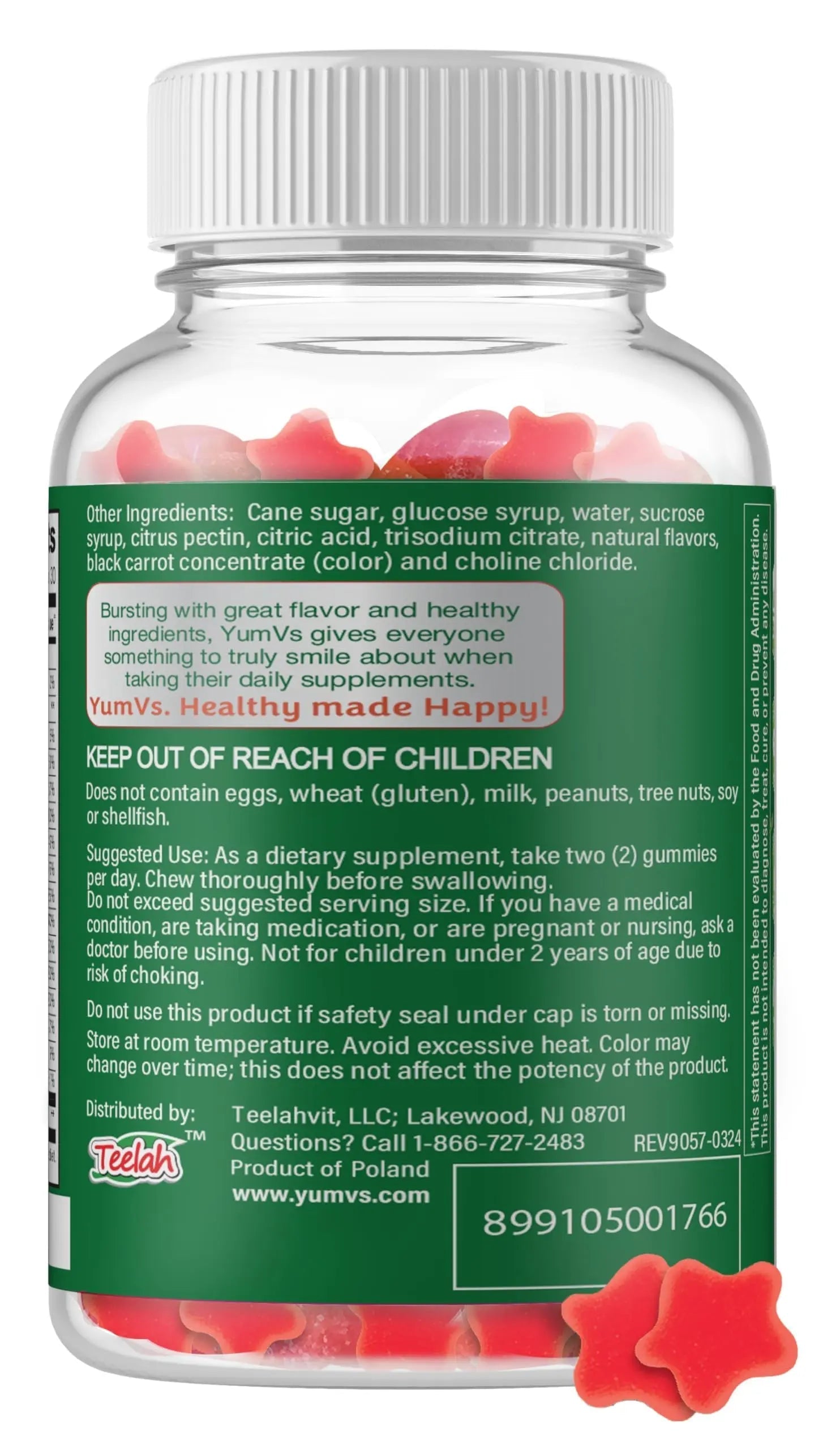 Multivitamin for Adults & Teens Bundle – Complete Daily Health Support Gummies YUM-V'S