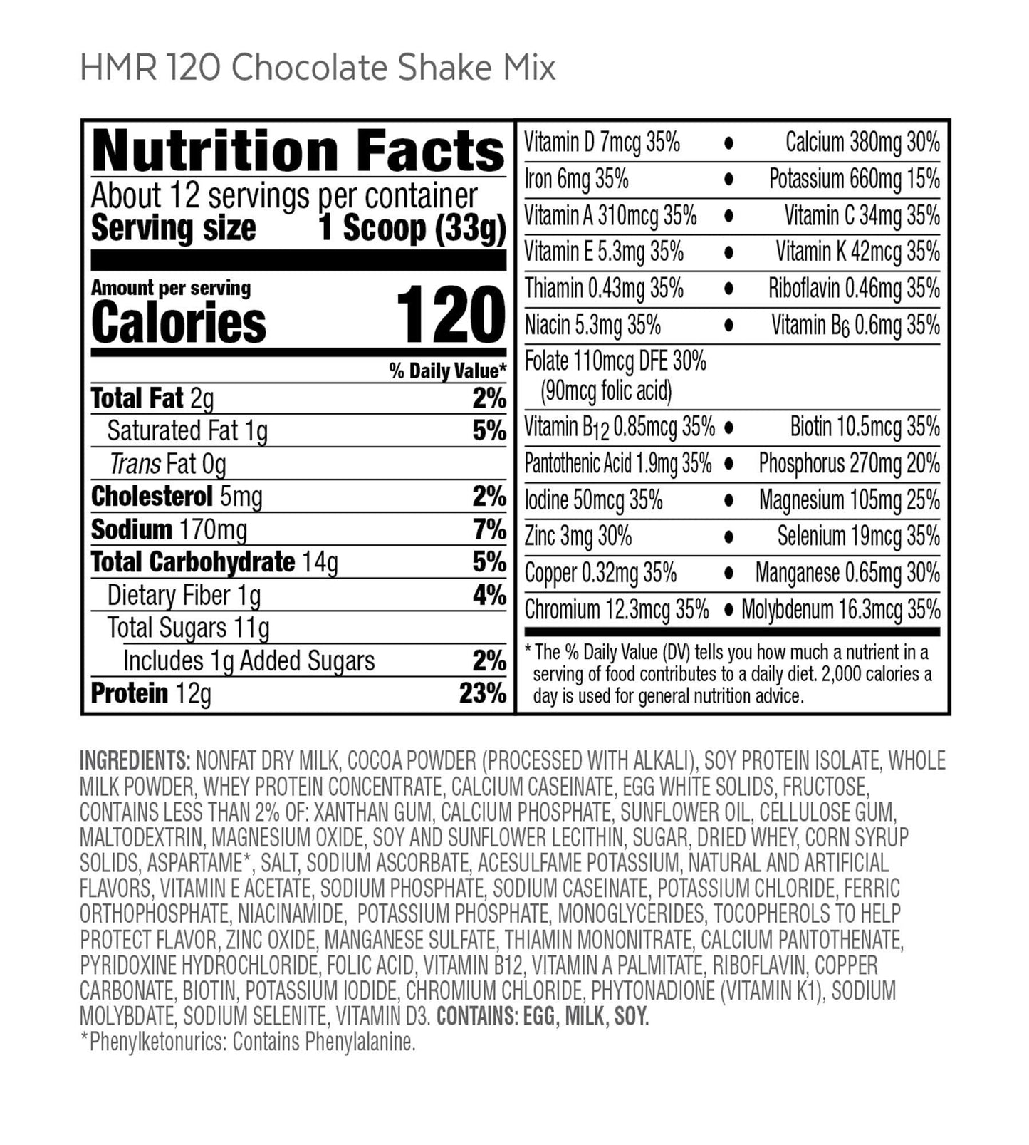 HMR 120 "Classic" Shake Meal Replacement Powder | Chocolate Shake Mix to Support Healthy HMRBuy Supplements Australia