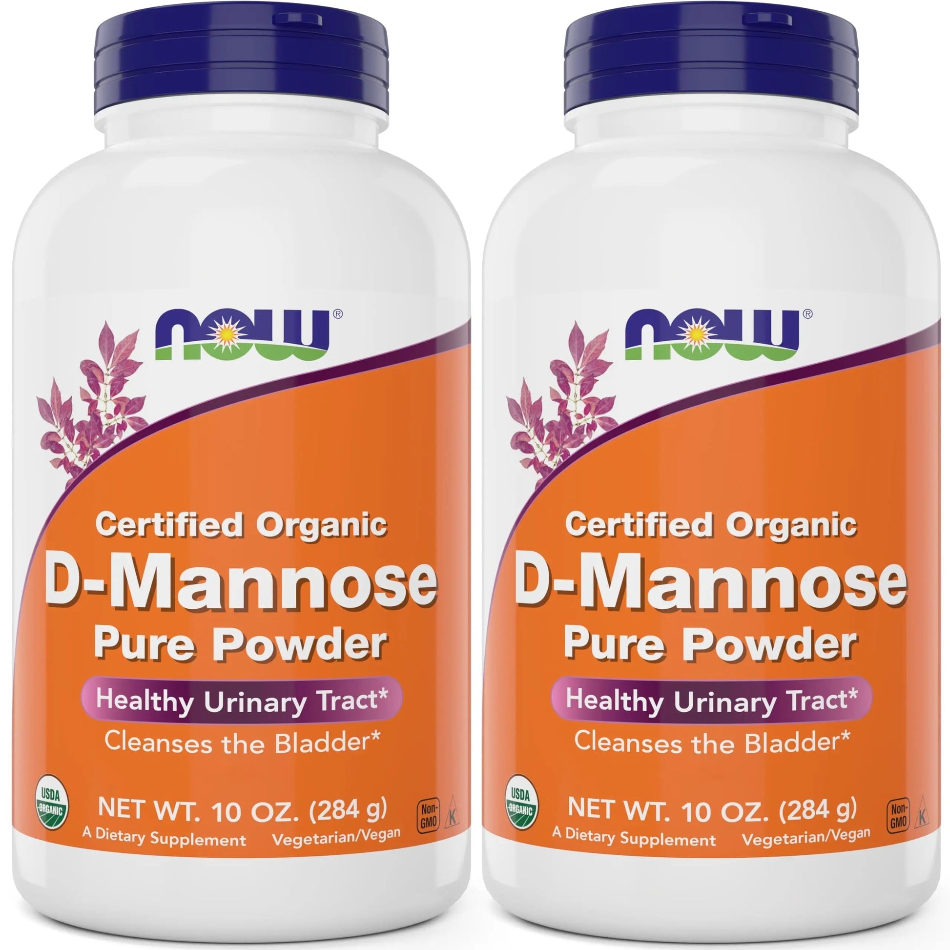NOW Foods Pure, Organic D-Mannose 10 oz Powder (Pack of 2) - Bladder Cleanse and Urinary Tract Health Supplement - Non-GMO - Vegan Friendly - 2000mg / 2 Grams per Serving NOW FoodsBuy Supplements Australia
