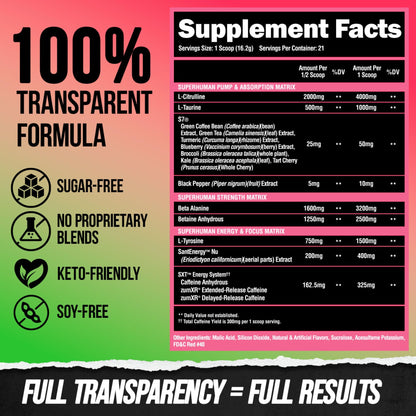ALPHA LION Superhuman Pre Workout Powder, Beta Alanine, L-Taurine & Tri-Source ALPHA LIONBuy Supplements Australia