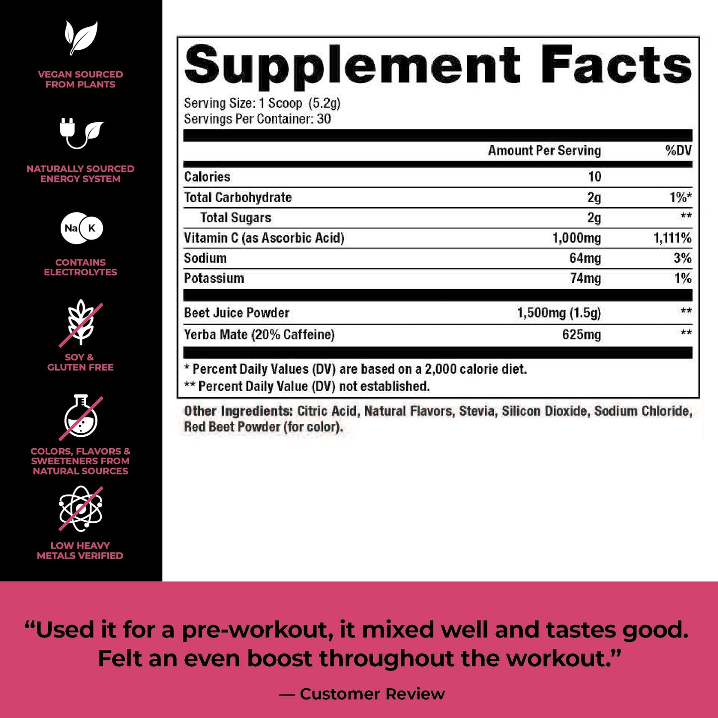 Nutrology Beet Active, Natural Pre-Workout Powder, Supports Energy, Endurance & Nitric Oxide Flow with Beet Powder, Yerba Mate & Electrolytes, Vegan Pre Workout, Passion Fruit Flavor, 30 Servings