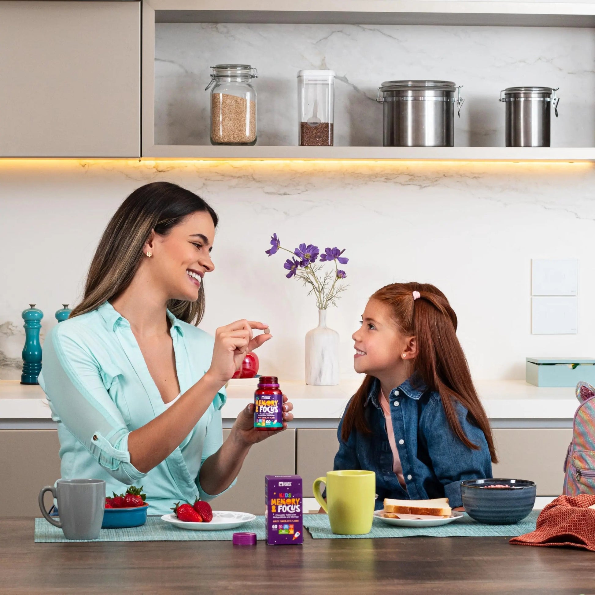 Chewable Chocolate Kids Multivitamin with Probiotic, Vitamin C, Ginkgo Nut, Colostrum, Moringa - Kids Vitamins Immune Support MOMMY HANABuy Supplements Australia