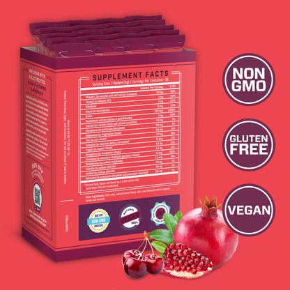 KEY NUTRIENTS Multivitamin Electrolytes Powder Packets - Sweet Cherry-Pom 20 Pack KEY NUTRIENTSBuy Supplements Australia