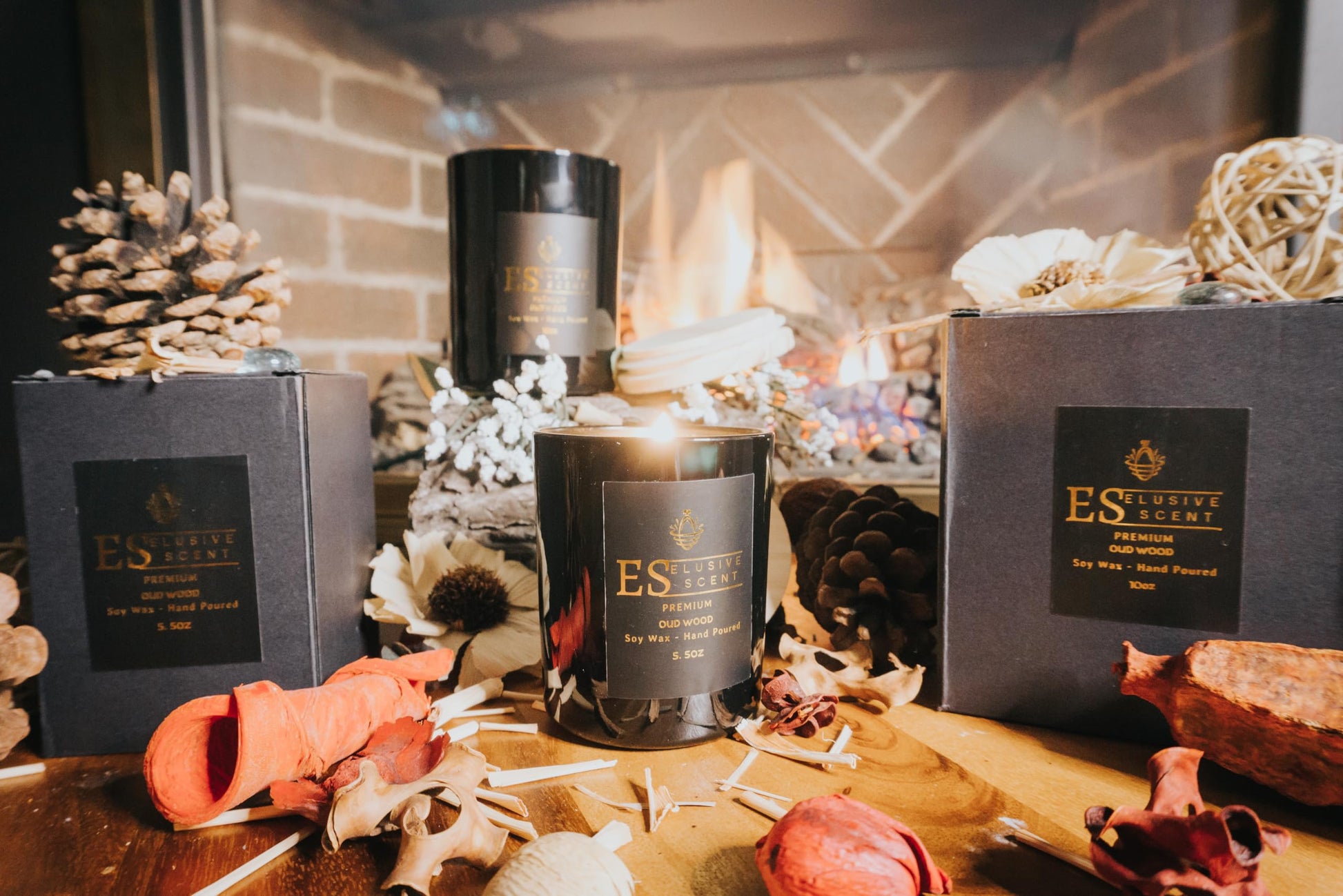 Oud Wood | 10oz | Premium Candle | Scented Candle | Aromatherapy | Essential Fragrance Oils Elusive ScentBuy Supplements Australia
