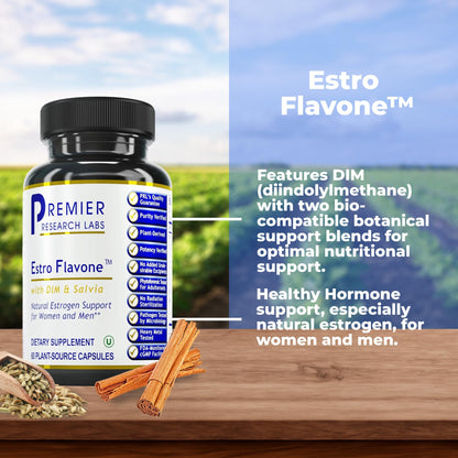 Premier Research Labs Estro Flavone - DIM Supplement, DIM Complex, DIM for Men & Women, Diindolylmethane Estrogen Support, Hormone Balance Support - 60 Vegetarian Capsules Premier Research LabsBuy Supplements Australia