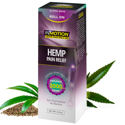 Inmotion Hemp Roll On for Pain Relief - Premium Ultra Strength Fast Acting, Long Lasting, Odorless Hemp Oil Roll On Pain Reliever for Joint, Muscle, & Back InMotion HempBuy Supplements Australia