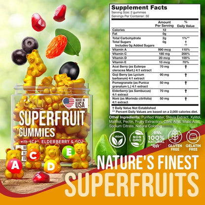 Joyli Superfruit Gummies - Sugar-Free Fruit Multivitamin Gummies for Adults - Natural JOYLI NutritionBuy Supplements Australia