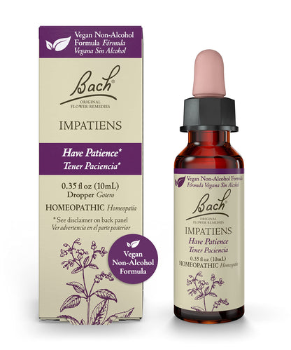 Bach Original Flower Remedies, Impatiens for Patience (Non-Alcohol Formula), Natural Homeopathic BachBuy Supplements Australia