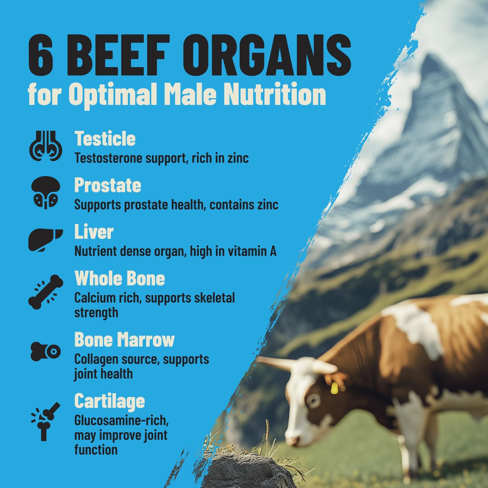 Grass Fed Beef Organ Supplement for Men - Male Optimization Pills - 6 Vital Beef Organs to Drive Prostate Health & Peak Performance, Made in USA, 90 Capsules (2 Pack) PRIMAL FURYBuy Supplements Australia