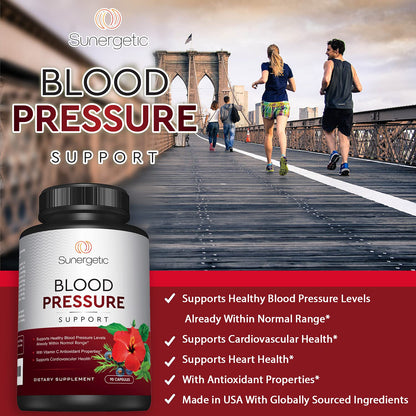 Premium Blood Pressure Support Supplement For Cardiovascular & Heart Health with Garlic SunergeticBuy Supplements Australia