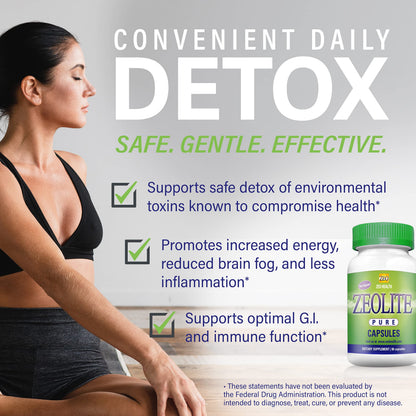 Zeolite Pure Capsules | Zeolite Detox, Extra Strength | Pure, Full Body Cleanse for Women Zeo HealthBuy Supplements Australia
