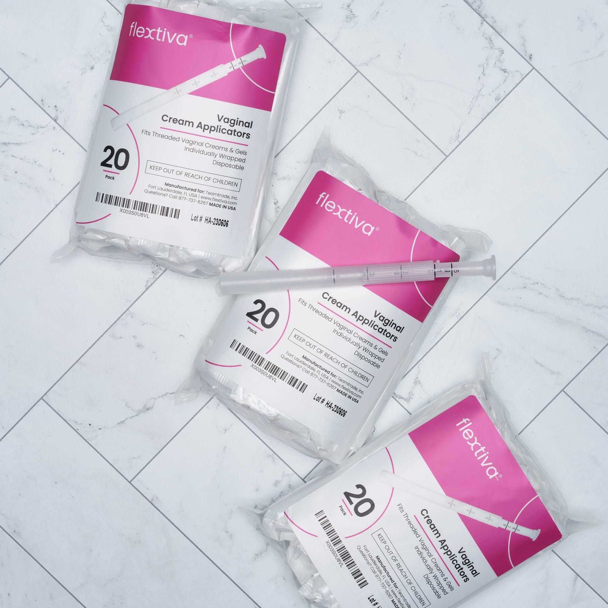 Flextiva Disposable Plastic Vaginal Cream Applicators - Threaded End to Fit OTC Gel or Cream Products FlextivaBuy Supplements Australia