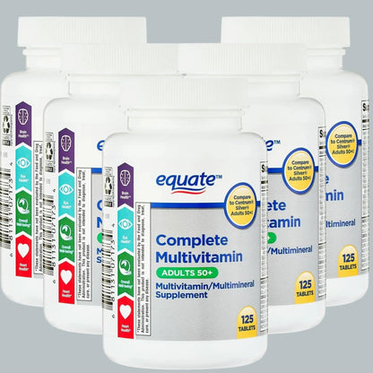Equate Adult 50+ One Daily Complete Multivitamin Multimineral Supplement Tablets, Healthy Brain Aus Healthcare