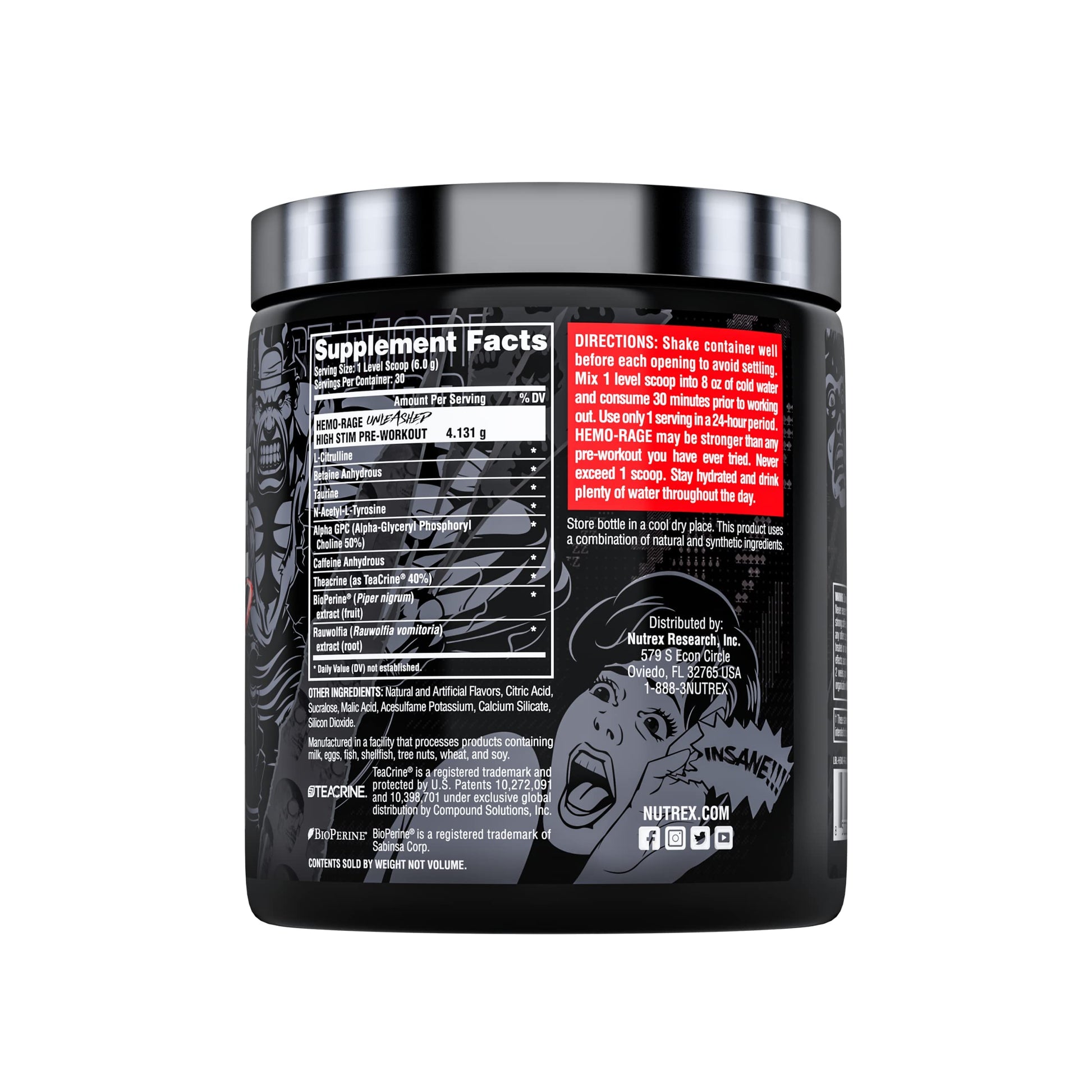 Nutrex Research Hemo-Rage Extreme High Stim Pre Workout Powder | Insane Lasting Energy Nutrex ResearchBuy Supplements Australia