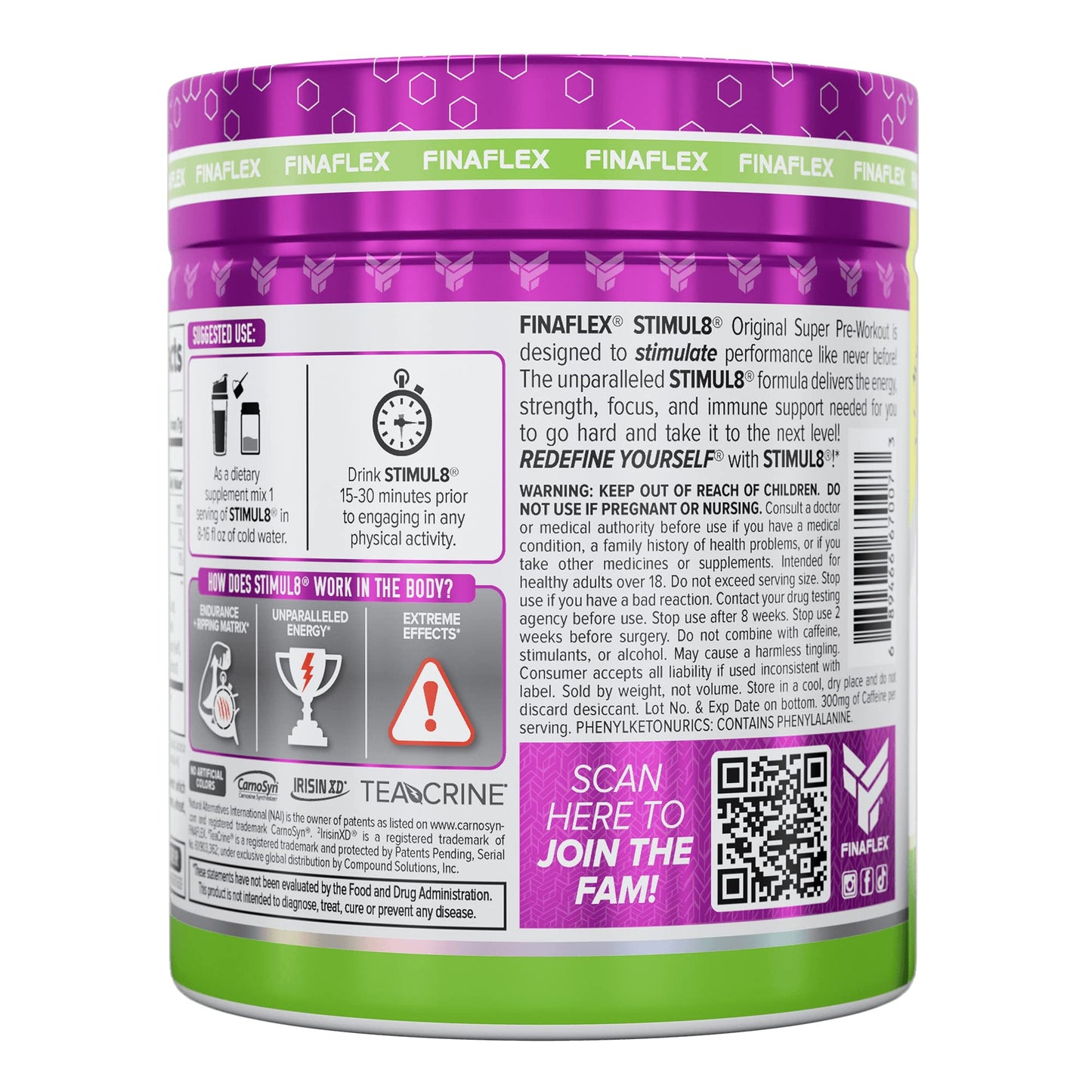 FINAFLEX STIMUL8 Original Super Pre-Workout, Awesome Apple - Energy, Strength FINAFLEXBuy Supplements Australia