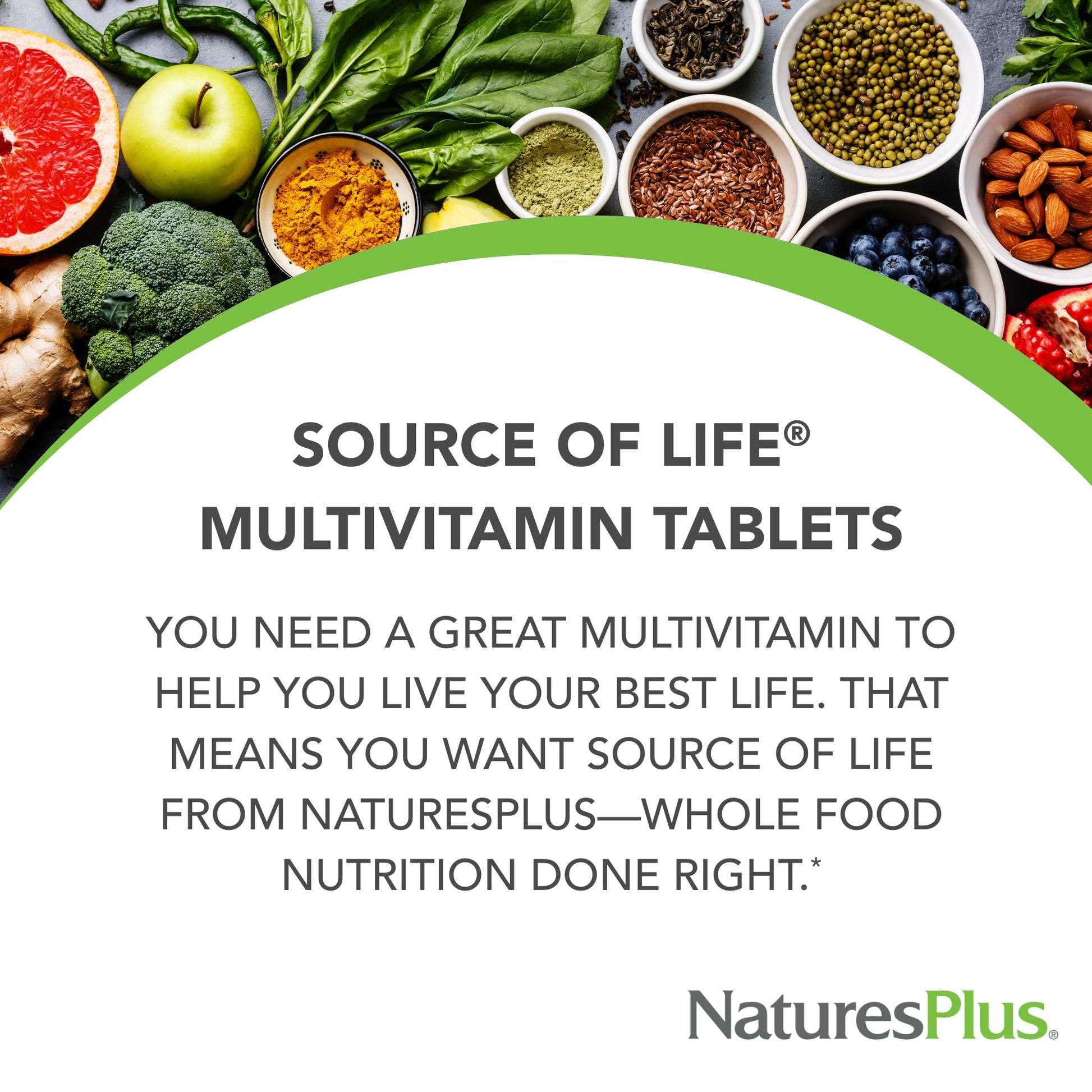 NaturesPlus Source of Life - 180 Tablets, Pack of 2 - Multivitamin & Mineral Supplement with Concentrated Whole Foods - Gluten Free, Vegetarian - 120 Total Servings NaturesPlusBuy Supplements Australia