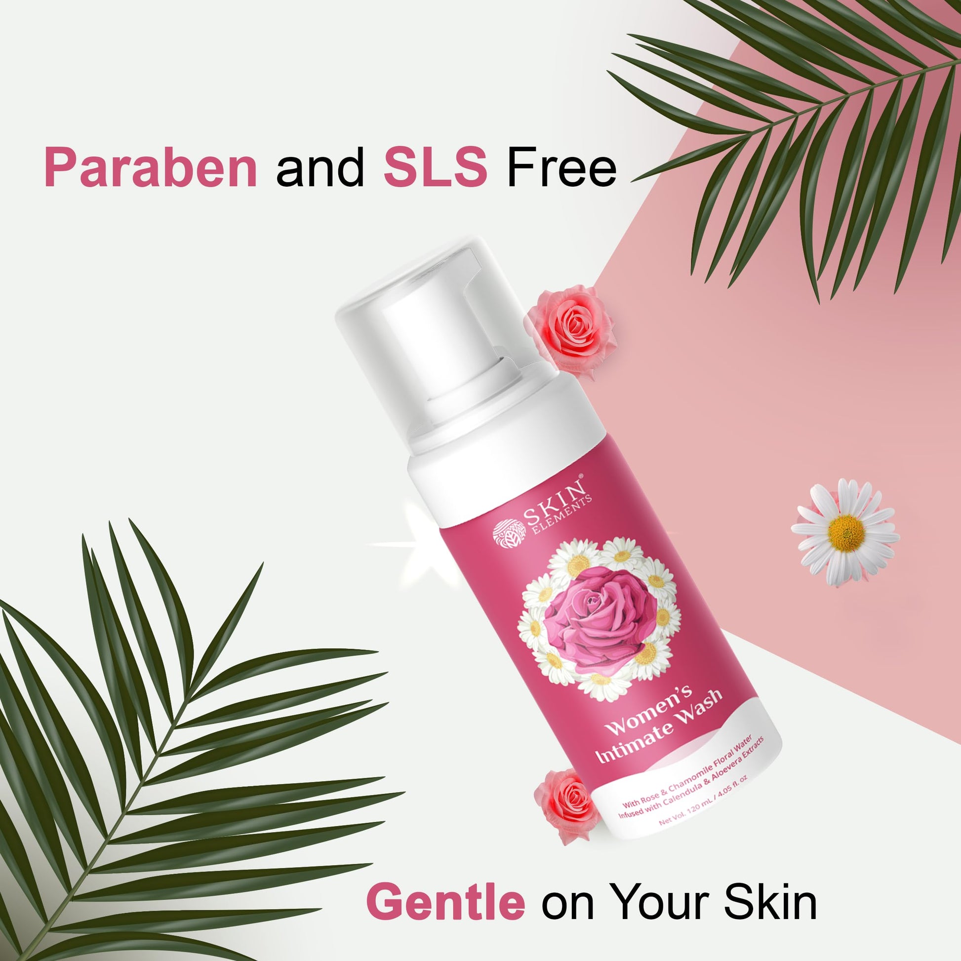 Skin Elements Intimate wash for Women (4.05 Fl Oz.) with Rose & Chamomile Water Skin ElementsBuy Supplements Australia