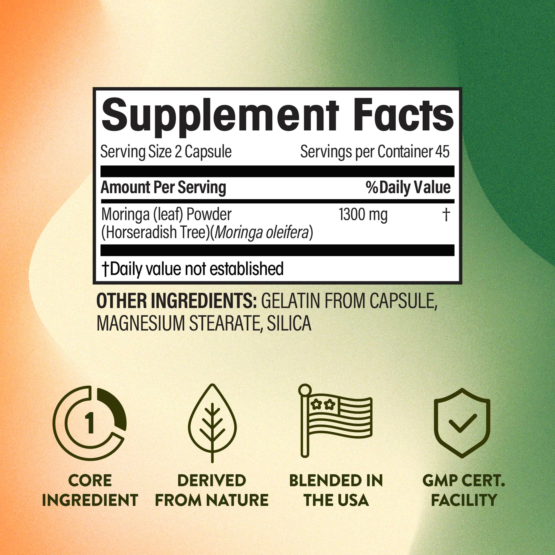 NGL Moringa Capsules 1300mg | Pure Raw Moringa Oleifera Superfood Dietary Supplement | 90 Capsules NGLBuy Supplements Australia