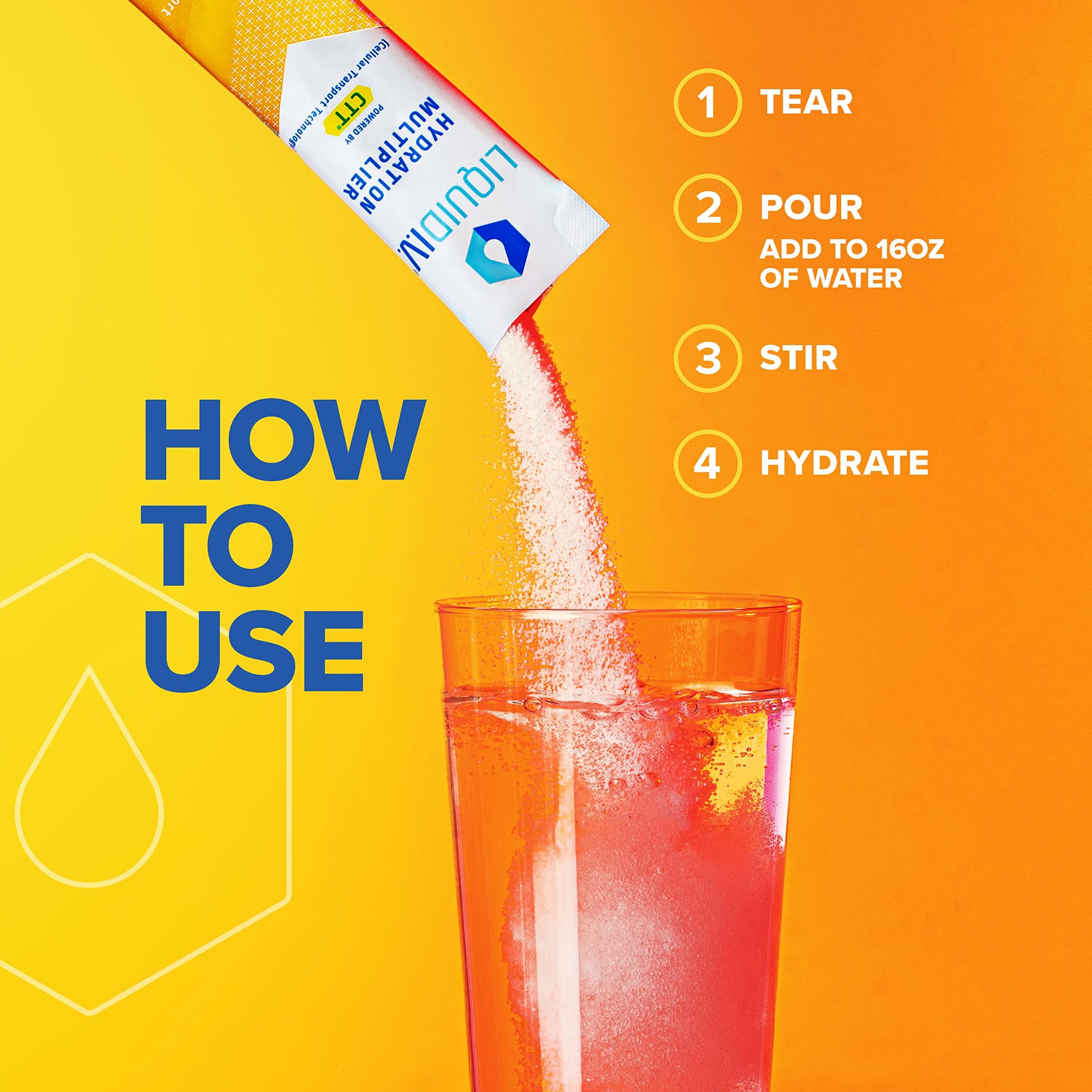 Liquid I.V. Hydration Multiplier + Immune Support - Tangerine - Hydration Powder Packets Liquid I.V.Buy Supplements Australia