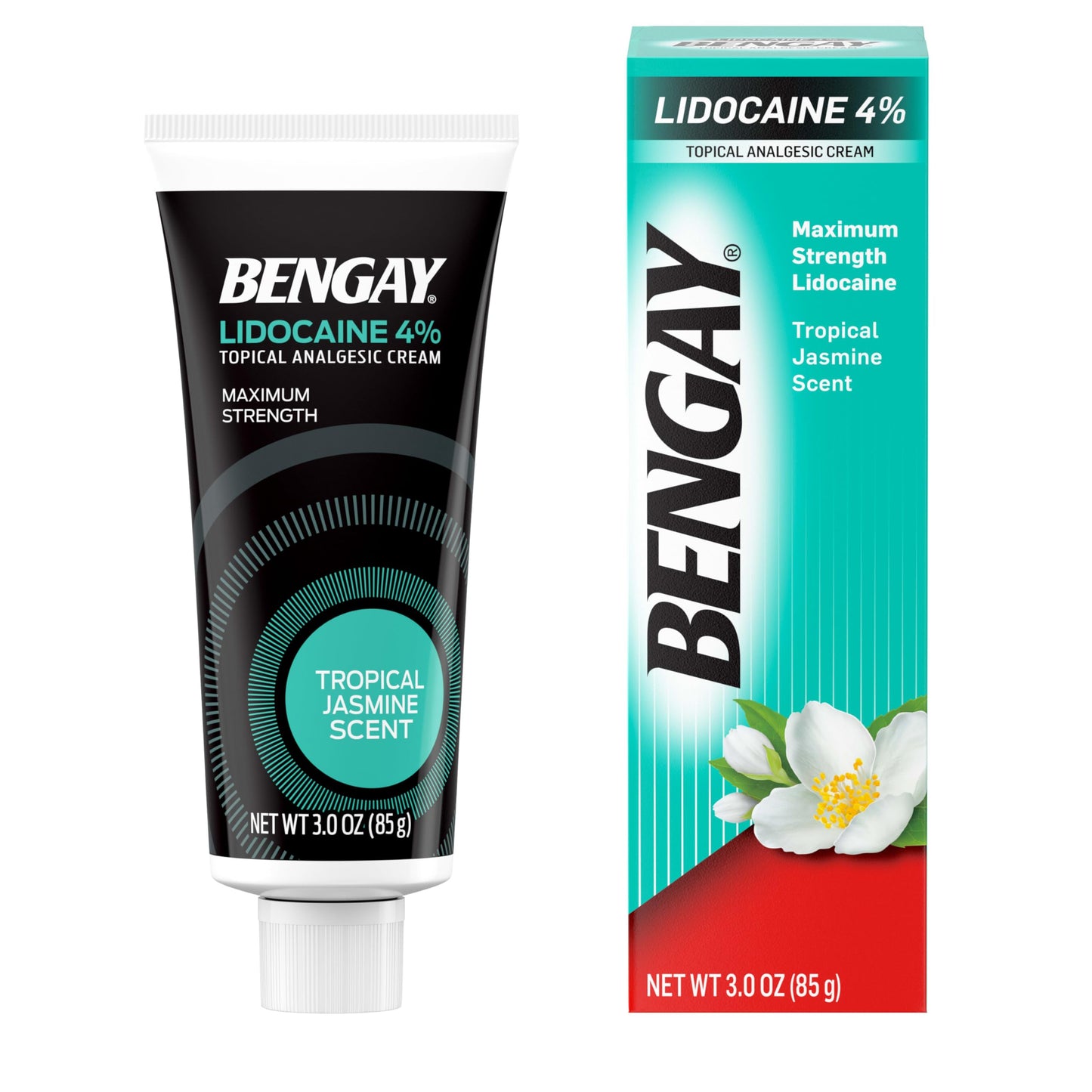 Bengay Lidocaine Pain Relief Cream, Maximum Strength OTC, Non-Greasy Topical Analgesic with 4% Lidocaine to Desensitize Nerves, Numbing Cream with a Soothing Jasmine Scent, 3 oz BengayBuy Supplements Australia