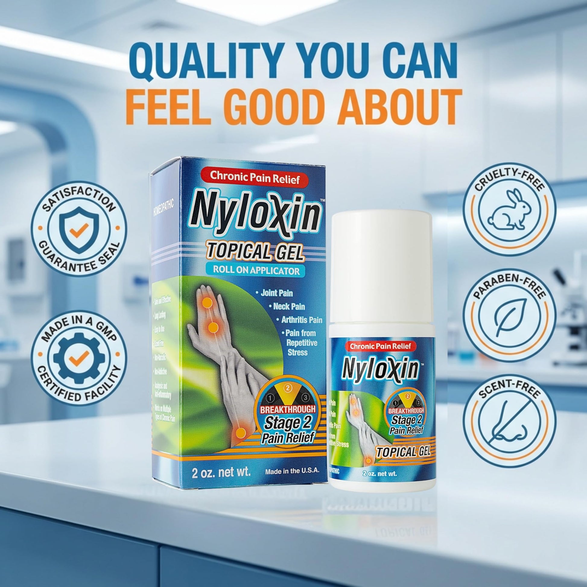 Nyloxin Extra Strength Roll-On Arthritis Pain Relief Gel, Back Pain Relief, Neuropathy Pain Relief, Nerve Pain Relief, Knee Pain Relief, Foot Pain Relief, Muscle Pain Relief, Joint Pain (2 oz) NyloxinBuy Supplements Australia