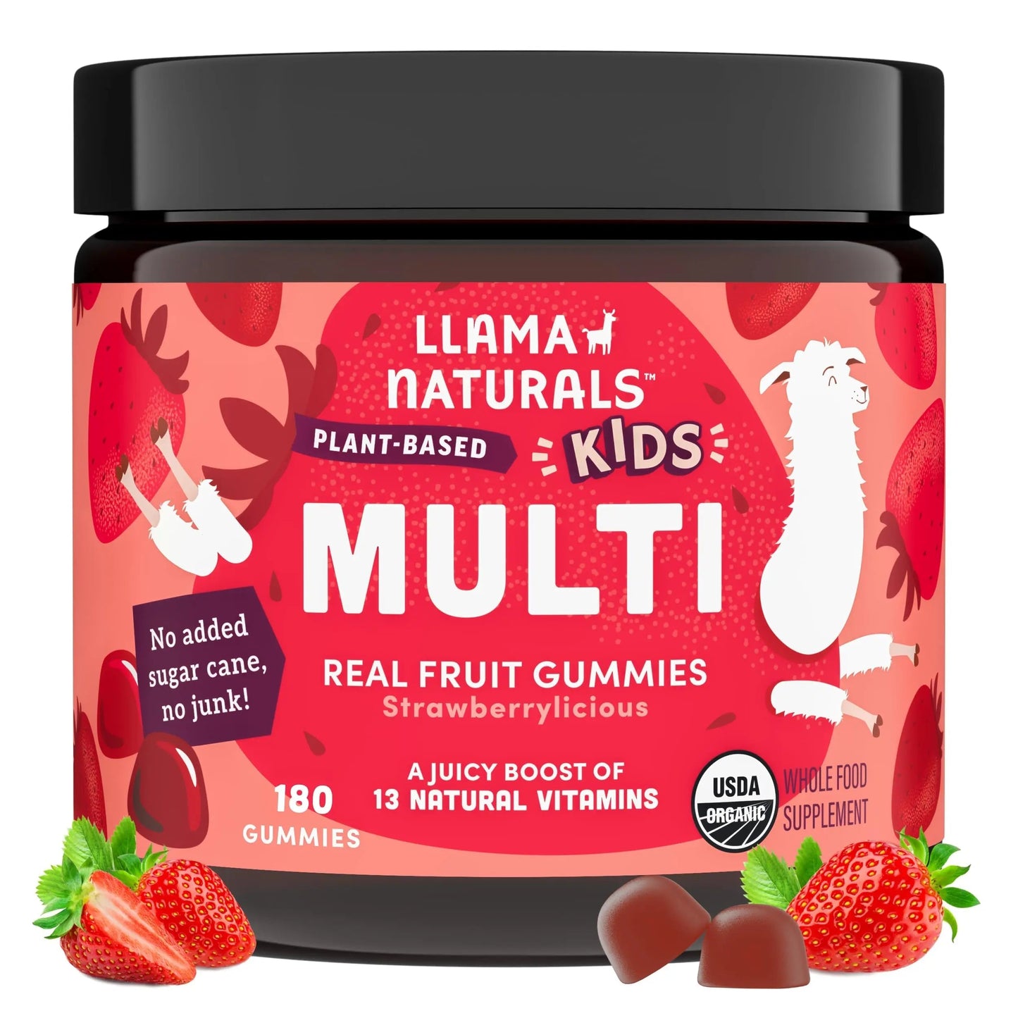 Llama Naturals Kids Multivitamin Gummies | Real Fruit, No Added Sugar Cane | Organic Vegan Toddler Whole Food Vitamins | Llama NaturalsBuy Supplements Australia