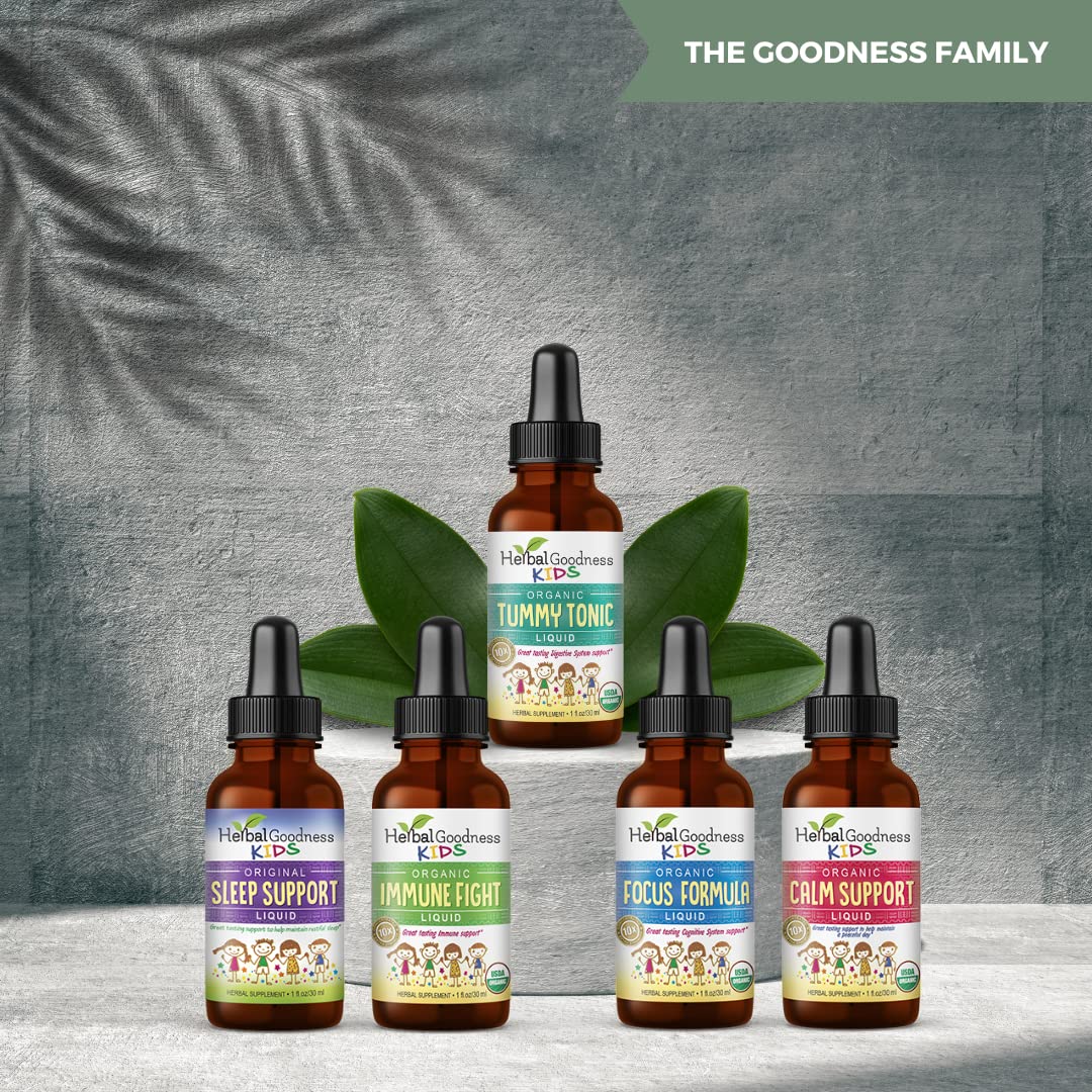 Kids Tummy Support Tonic Liquid Extract, Tasty Digestive System Support Supplement for Kids -1oz - Herbal Goodness Herbal GoodnessBuy Supplements Australia