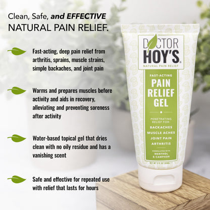 DOCTOR HOY'S Natural Pain Relief Gel, Topical Arnica Anti-Inflammatory Gel for Arthritis, Joint Pain, and Muscle Strains - Clean, Safe and Effective Pain Relief DOCTOR HOY'SBuy Supplements Australia
