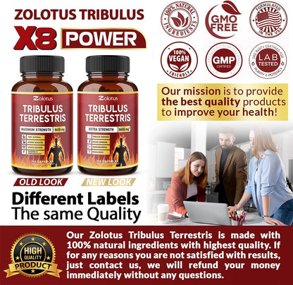Zolotus Tribulus Terrestris, 8650mg Per Capsule, High Potency with Ashwagndha ZolotusBuy Supplements Australia
