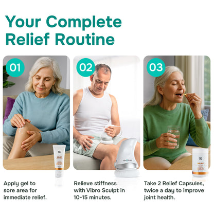 Hot Vita Relief Gel - Plant-Based Cooling Gel with Arnica, Turmeric & Eucalyptus - Soothing Formula for Muscle Fatigue, Tired Legs Hot VitaBuy Supplements Australia