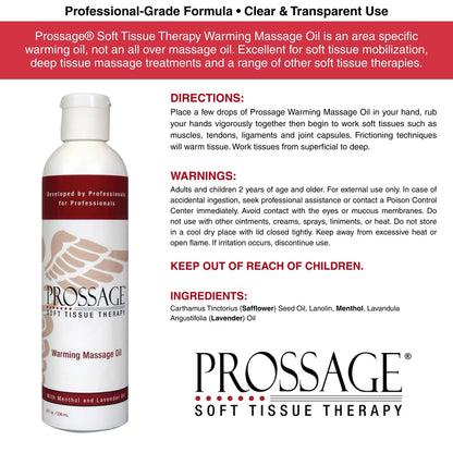 Prossage Heat Warming Relief Massage Oil for Therapuetic Massages, Deep Tissue Massages, and Aromatherapy, Topical Reliever, 8 Ounce Bottle THERABANDBuy Supplements Australia