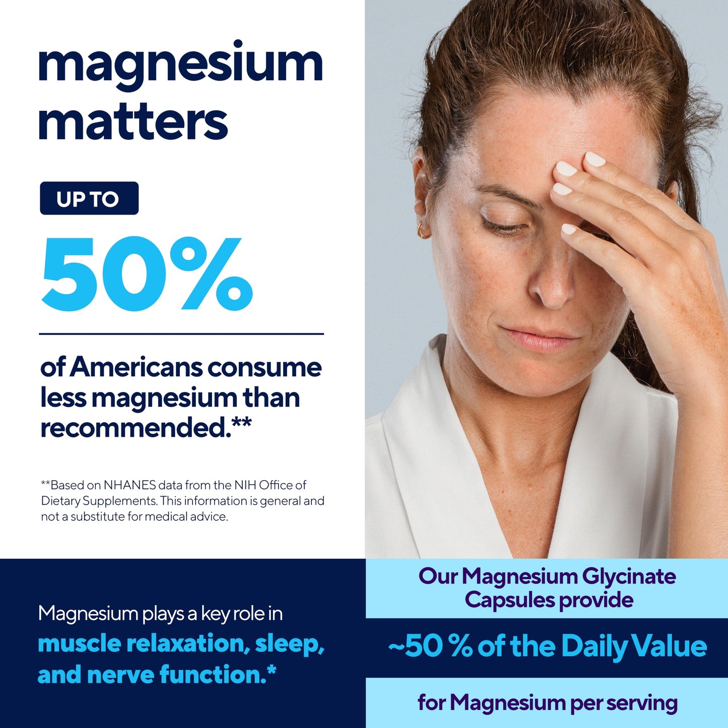 VitaUp Magnesium Glycinate 200mg - USA Made, Highly Absorbed, Non-GMO Magnesium for Relaxation, Deep Sleep, Bones & Heart -