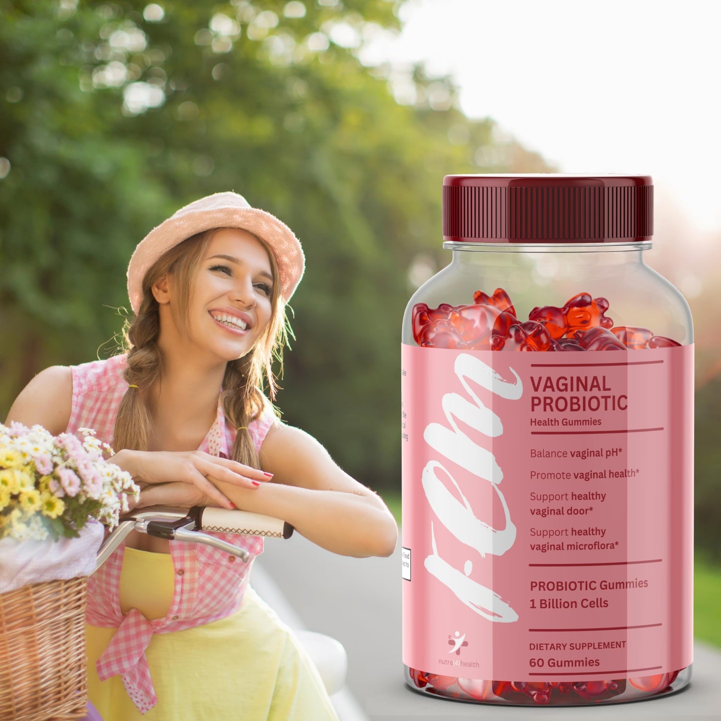 FEM Vaginal Probiotic Gummies for Women - Promotes pH Balance, Healthy Vaginal Odor & Urinary nutra4healthBuy Supplements Australia