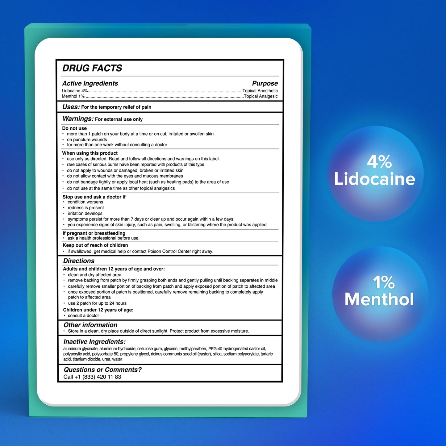JJ CARE Lidocaine Patches [Pack of 30], 4” x 5.5” Lidocaine 4% Maximum Strength Back Pain Relief Patches for Fast Numbing of Aches, Pains, Back, Neck, Shoulder, Muscle Soreness JJ CAREBuy Supplements Australia