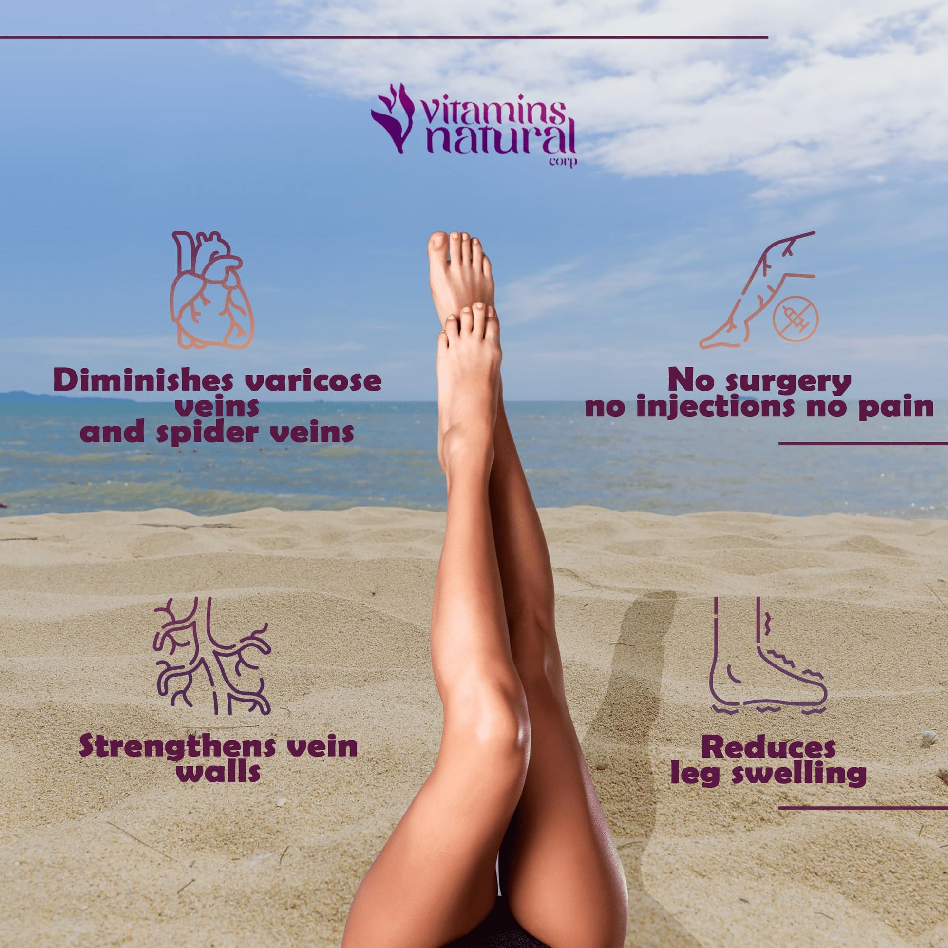 VITAMINS NATURAL CORP. CircuVeins Varicose Veins Support for Legs Capsules – Organic Vein Health Supplement with Horse Chestnut Grape Extract and Cayenne Pepper – 60 Capsules VITAMINS NATURAL CORPBuy Supplements Australia