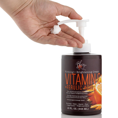 BLOOM Vitamin C Cream Body Lotion & Face Moisturizer W/Coconut Oil | Natural Skin Care BLOOM IT'S A GREAT SKIN DAY!Buy Supplements Australia