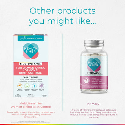 Health & Her Multivitamin for Women with Monthly Natural Cycles - Supplements for Women - Nutrition and Wellbeing Support for Menstrual Cycle Health and HerBuy Supplements Australia