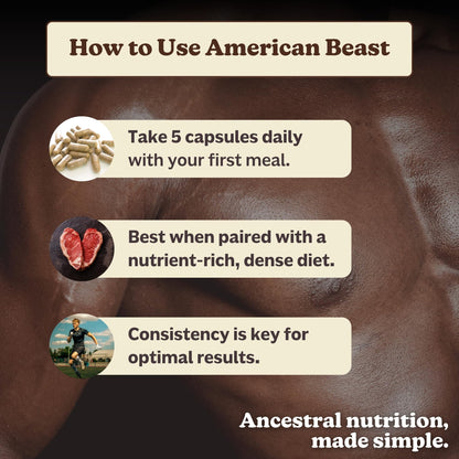 MK Supplements American Beast | Bison Liver & Heart Capsules | ~49x More CoQ10 Than Beef Liver | Regeneratively Raised Bison | 150 Capsules MK SupplementsBuy Supplements Australia