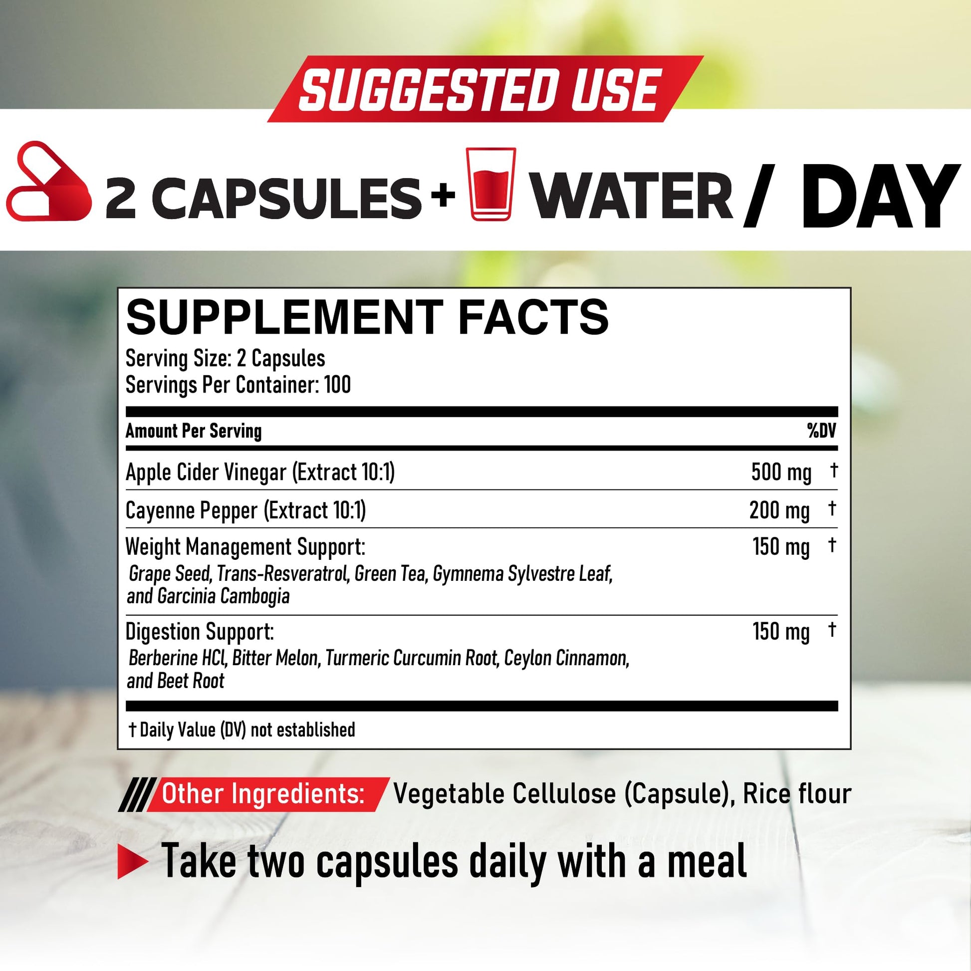 12in1 Apple Cider Vinegar Supplements - 200 Capsules with Cayenne Pepper, Grape Seed DEDICADBuy Supplements Australia