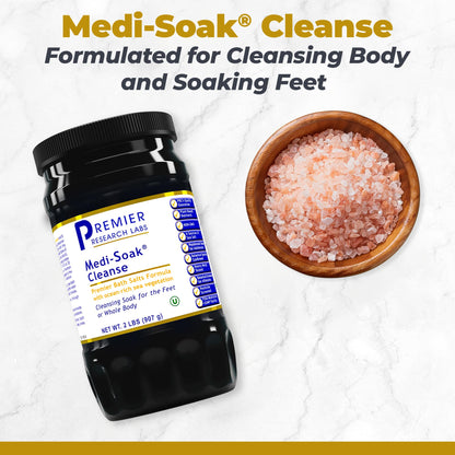 Premier Research Labs Medi-Soak - Bath Salts for Foot and Body Soak, Sea Salt Bath for Women and Men, Relaxing Mineral Bath Soak, Gentle Exfoliant, Organic, Vegan, No Added Fillers - 2 Lb Premier Research LabsBuy Supplements Australia