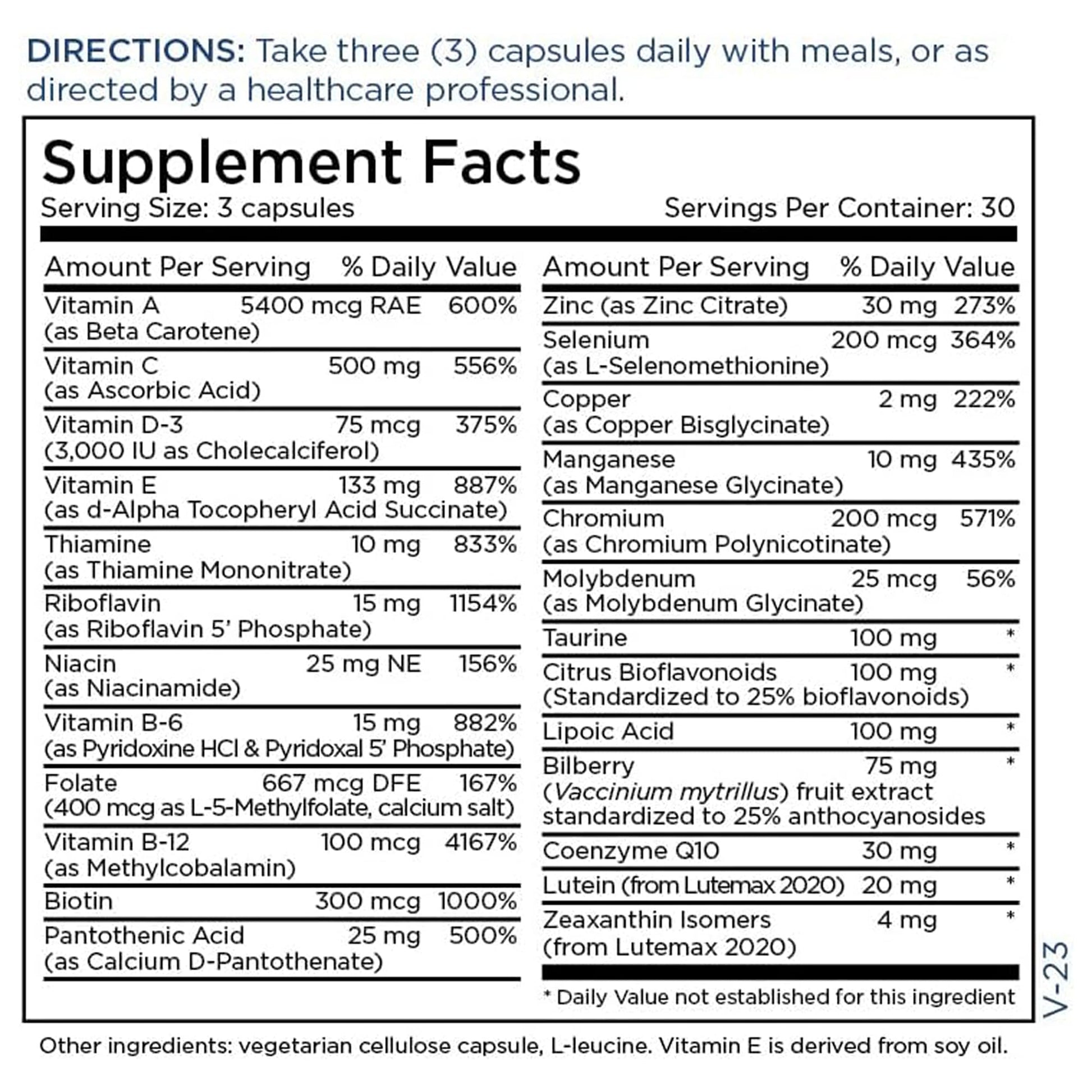 Metabolic Maintenance Vital Eyes Complete - Ocular Support Multivitamin with Lutein + Zeaxanthin (90 Capsules) Metabolic MaintenanceBuy Supplements Australia