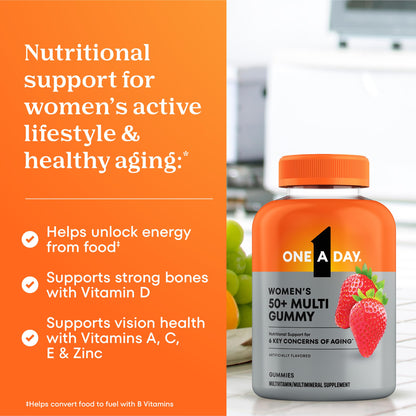 One A Day Multivitamin for Women 50 and Over, Women's Multivitamin Gummy 50 plus for Immune Support ONE A DAYBuy Supplements Australia