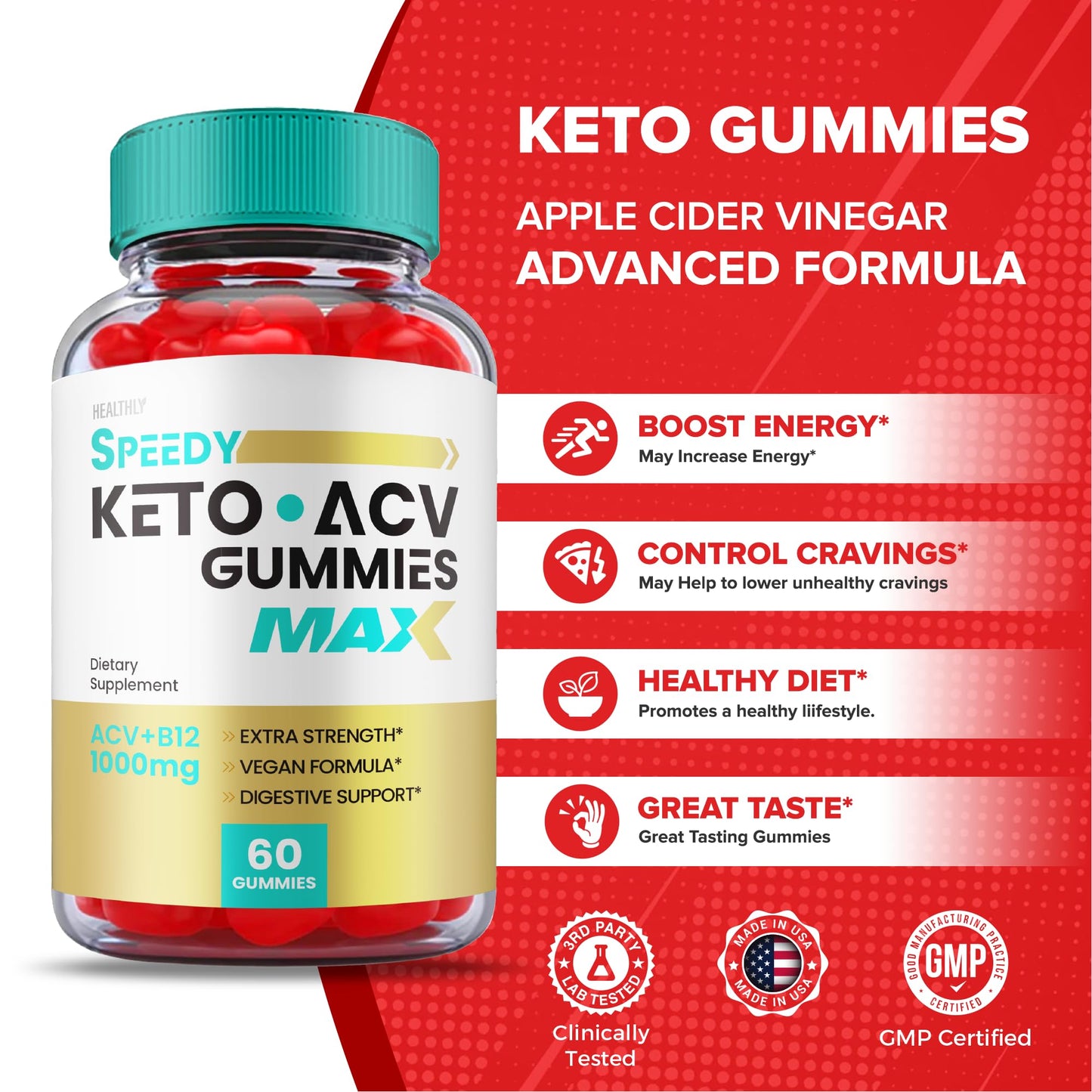 (2 Pack) Speedy Keto ACV Gummies Maximum Strength, Speedy Keto Plus ACV Gummies HealthlyBuy Supplements Australia