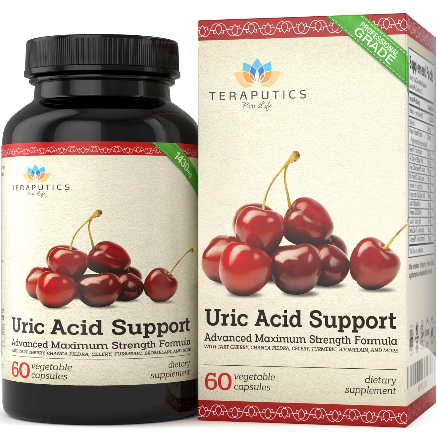 Uric Acid Support Formula | Advanced Uric Acid Cleanse & Kidney Support Supplement - Includes Tart Cherry Concentrate, Celery Seed Extract + 12 More High Potency Ingredients, 60 Veggie Capsules TeraputicsBuy Supplements Australia