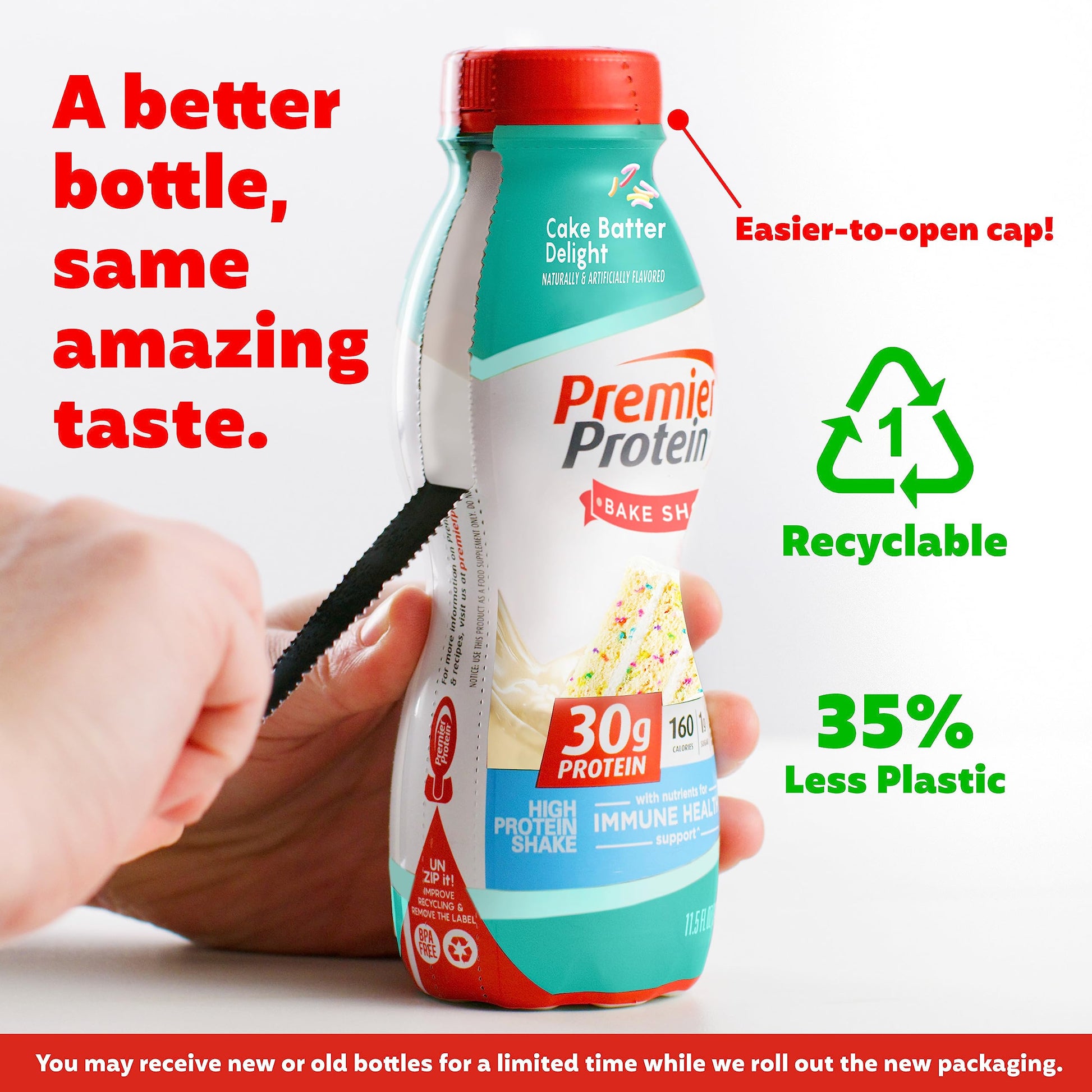 Premier Protein Shake, Cake Batter, 30g Protein, 1g Sugar, 24 Vitamins & Minerals Premier ProteinBuy Supplements Australia