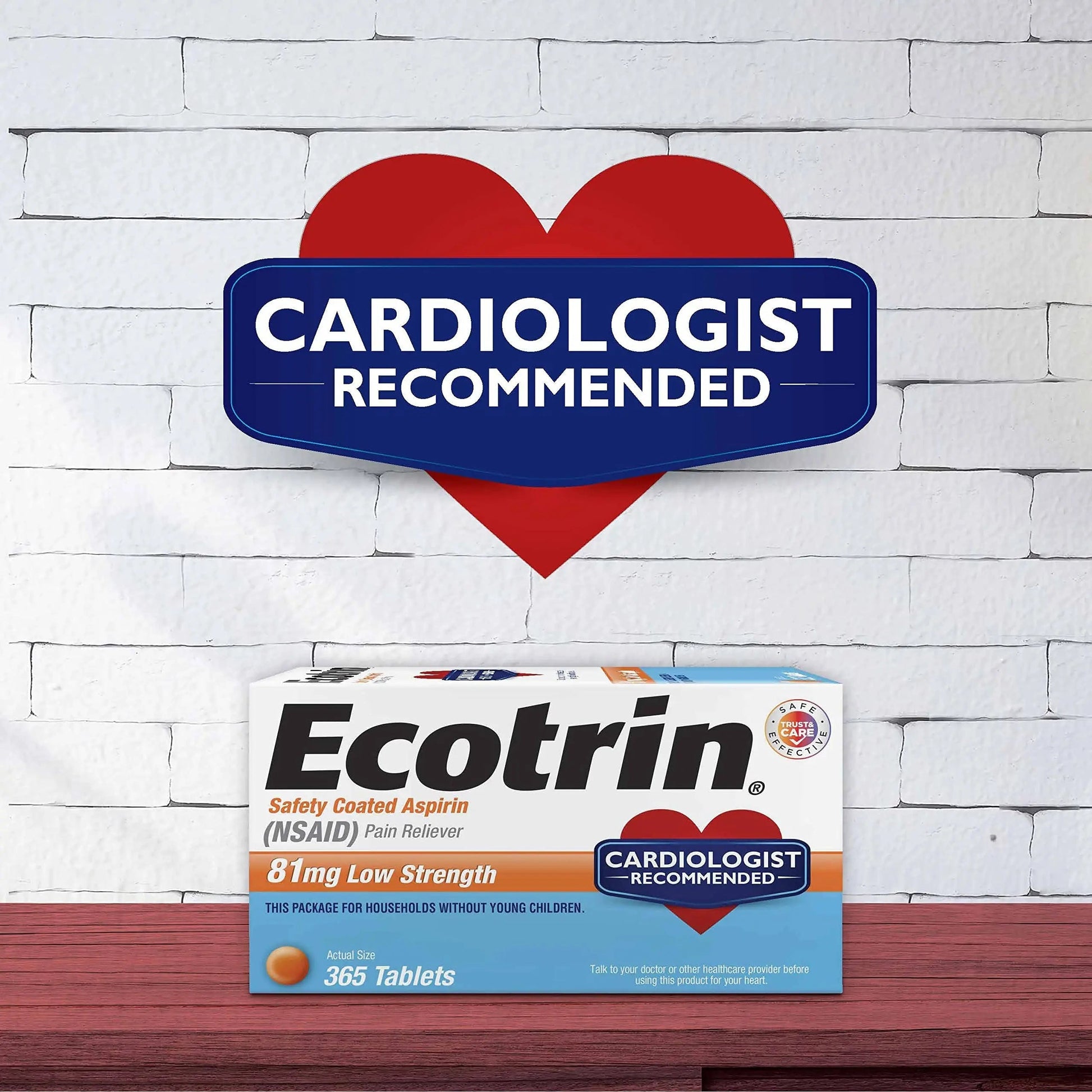 Ecotrin Low Strength Safety Coated Aspirin, NSAID 81mg, 45 count (2 Pack) EcotrinBuy Supplements Australia