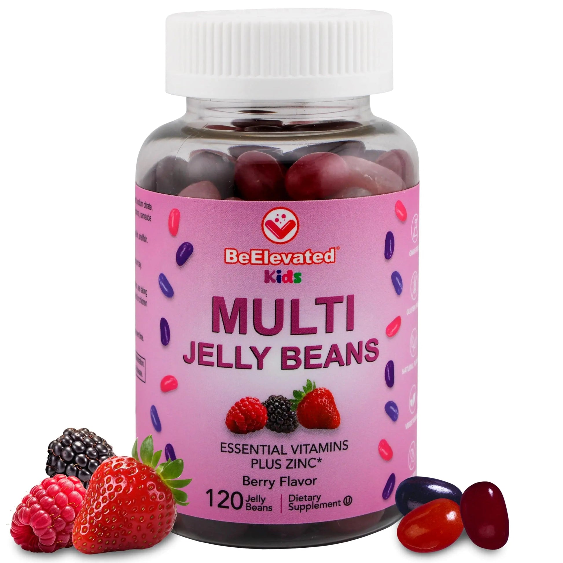BeElevated Kids Multivitamin Gummies – Tasty Berry-Flavored Zinc Gummies for Children & Adults – Vegetarian, Gluten-Free BeElevated