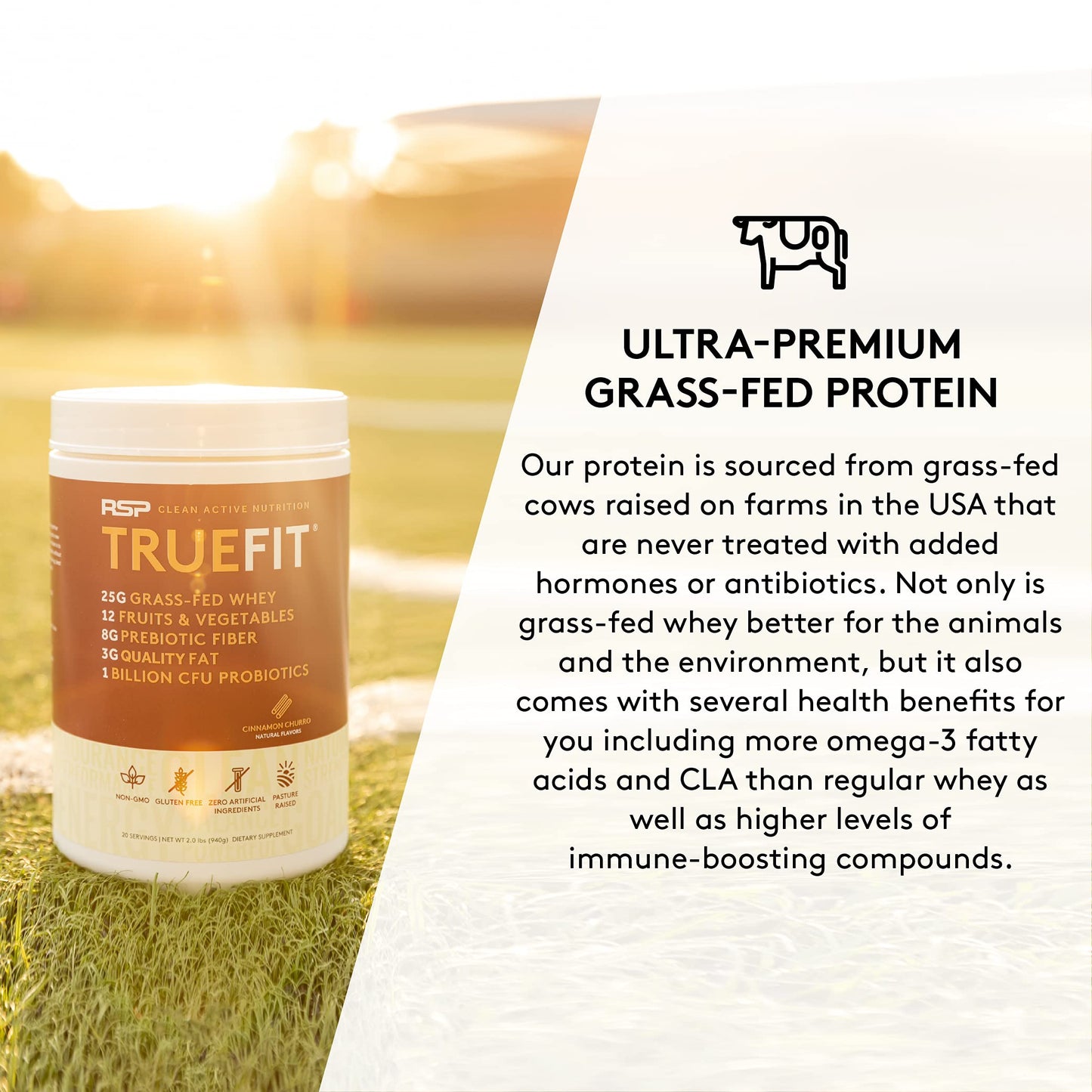 TrueFit Meal Replacement Shake Protein Powder, Grass Fed Whey + Organic Fruits RSP NUTRITIONBuy Supplements Australia